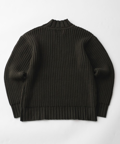 NewAnce（ニュアンス）の「【NewAnce】ヘビーウールモックネック（ニット/セーター・メンズ・ブラック/オフホワイト/ダークカーキ/グレイッシュベージュ・4/5）」の8枚目の写真