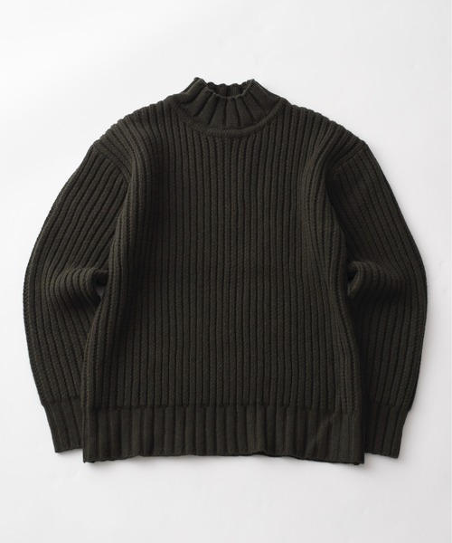 NewAnce（ニュアンス）の「【NewAnce】ヘビーウールモックネック（ニット/セーター・メンズ・ブラック/オフホワイト/ダークカーキ/グレイッシュベージュ・4/5）」の11枚目の写真