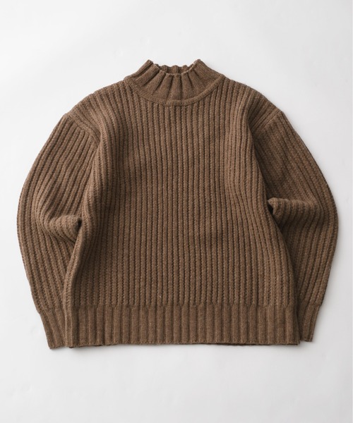 NewAnce（ニュアンス）の「【NewAnce】ヘビーウールモックネック（ニット/セーター・メンズ・ブラック/オフホワイト/ダークカーキ/グレイッシュベージュ・4/5）」の16枚目の写真