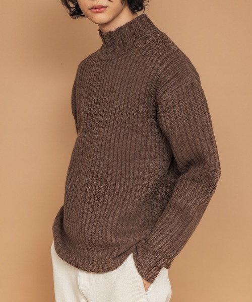 NewAnce（ニュアンス）の「【NewAnce】ヘビーウールモックネック（ニット/セーター・メンズ・ブラック/オフホワイト/ダークカーキ/グレイッシュベージュ・4/5）」の22枚目の写真