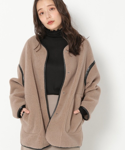 mysty woman（ミスティウーマン）の「クシュクシュタートルプルオーバー 257601（Tシャツ/カットソー・レディース・ブラック/オフホワイト/ライトベージュ・FREE）」の4枚目の写真