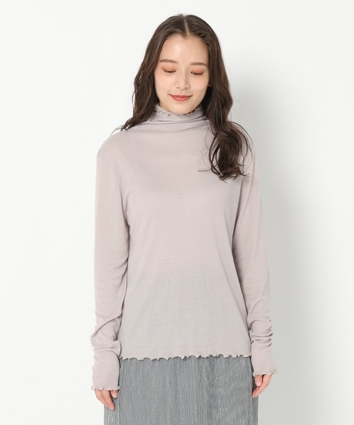 mysty woman（ミスティウーマン）の「クシュクシュタートルプルオーバー 257601（Tシャツ/カットソー・レディース・ブラック/オフホワイト/ライトベージュ・FREE）」の8枚目の写真