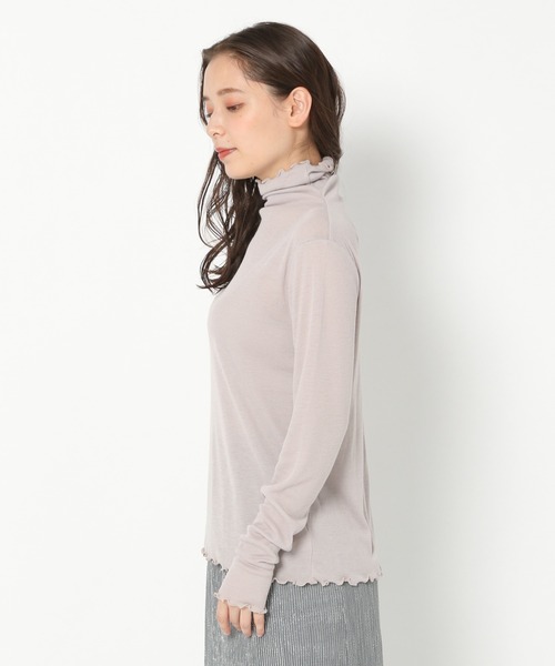 mysty woman（ミスティウーマン）の「クシュクシュタートルプルオーバー 257601（Tシャツ/カットソー・レディース・ブラック/オフホワイト/ライトベージュ・FREE）」の9枚目の写真