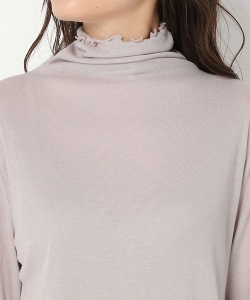 mysty woman（ミスティウーマン）の「クシュクシュタートルプルオーバー 257601（Tシャツ/カットソー・レディース・ブラック/オフホワイト/ライトベージュ・FREE）」の11枚目の写真