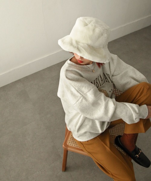 Chillfar（チルファー）の「エコファーバケットハット（ハット・レディース・ホワイト/ブラック/ベージュ・FREE）」の15枚目の写真