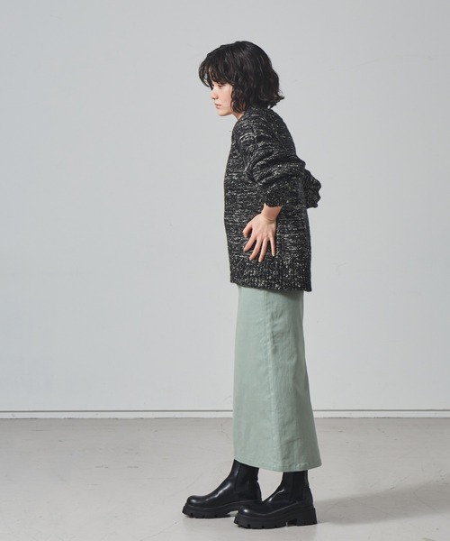 NOMINE（ノミネ）の「【展開店舗限定】ミックスヤーンボリュームスリーブニット（ニット/セーター・レディース・グレイッシュブルー/マスタード/ブラック・フリー）」の10枚目の写真