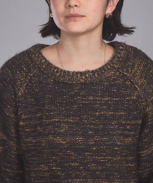 NOMINE（ノミネ）の「【展開店舗限定】ミックスヤーンボリュームスリーブニット（ニット/セーター・レディース・グレイッシュブルー/マスタード/ブラック・フリー）」の21枚目の写真