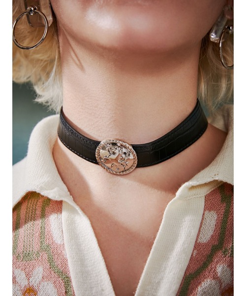 PAMEO POSE（パメオポーズ）の「Atlantis Coin Choker（ネックレス・レディース・ブラック/ピンク・FREE）」の9枚目の写真
