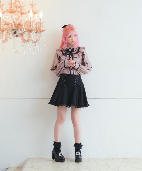 ROJITA（ロジータ）の「スクエアラッフル切替ブラウス（シャツ/ブラウス・レディース・ピンク/ブラック/ベージュ・FREE）」の19枚目の写真