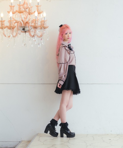 ROJITA（ロジータ）の「スクエアラッフル切替ブラウス（シャツ
