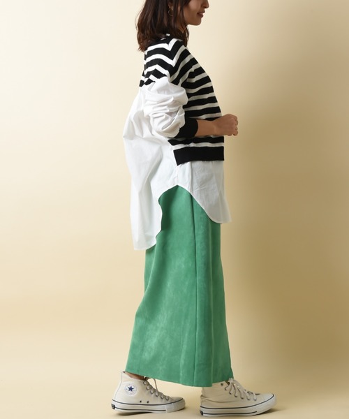 INTERPLANET（インタープラネット）の「ボーダーベスト切替ニットシャツ（シャツ/ブラウス・レディース・グレー/ブラック・FREE）」の12枚目の写真