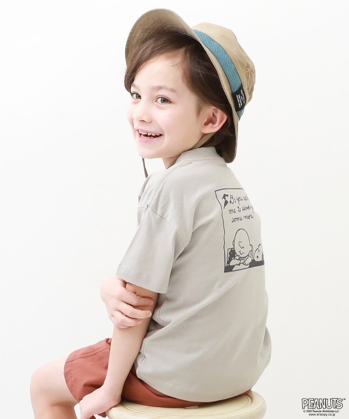 PEANUTS（ピーナッツ）の「【PEANUTS】スヌーピー柄Tシャツ（Tシャツ/カットソー・キッズ・ブルー系その他/スミクロ/ライトグレー・100cm/110cm/140cm/150cm/120cm/130cm/160cm）」の3枚目の写真