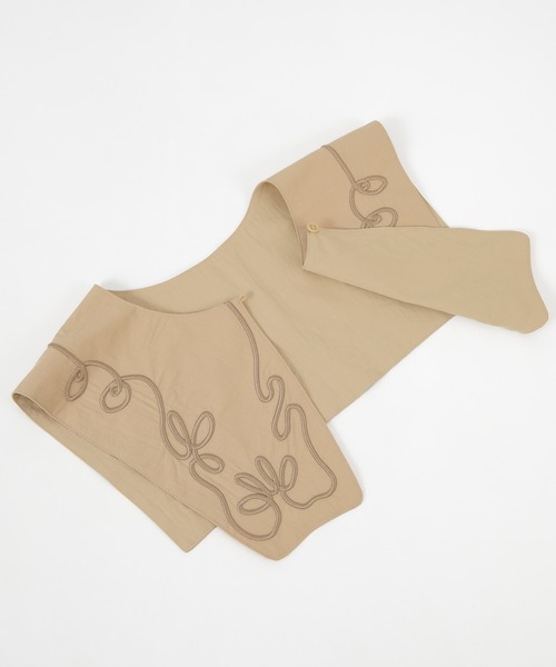 titivate（ティティベイト）の「刺繍つけ襟付ﾌﾞﾗｳｽ（シャツ/ブラウス・レディース・ネイビー/オフホワイト/ベージュ・L/S/M）」の17枚目の写真