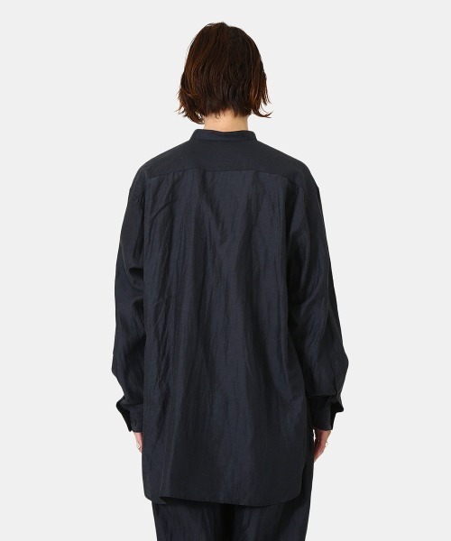 美品 marka マーカ リネン キュプラ スキッパーシャツ 2 カーキ marka｜《手洗い可》コットンスキッパーシャツ