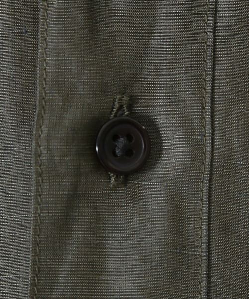 marka（マーカ）の「marka / マーカ：BAND COLLAR SHIRT P.O - CUPRO LINEN COTTON CLOTH -：M22A-17SH02C[COR]（シャツ/ブラウス・メンズ・チャコールグレー/オリーブ・1/2/3）」の16枚目の写真