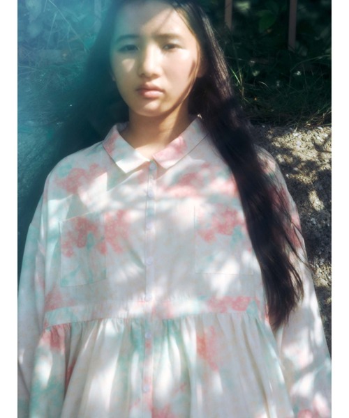 merry jenny（メリージェニー）の「fog flowerシャツワンピース（ワンピース・レディース・ブルー/ピンク・FREE）」の13枚目の写真