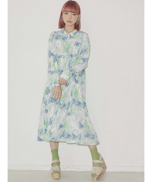 merry jenny（メリージェニー）の「fog flowerシャツワンピース（ワンピース・レディース・ブルー/ピンク・FREE）」の15枚目の写真