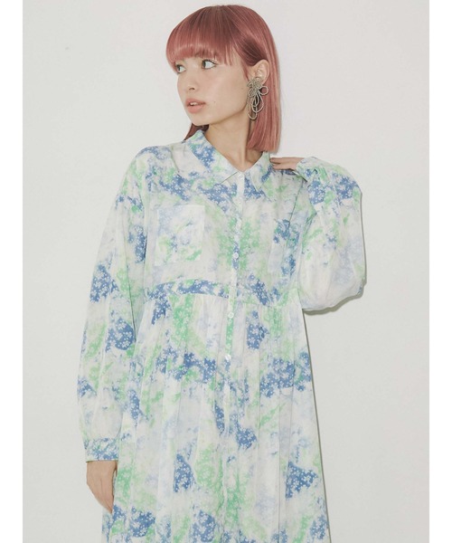 merry jenny（メリージェニー）の「fog flowerシャツワンピース（ワンピース・レディース・ブルー/ピンク・FREE）」の19枚目の写真