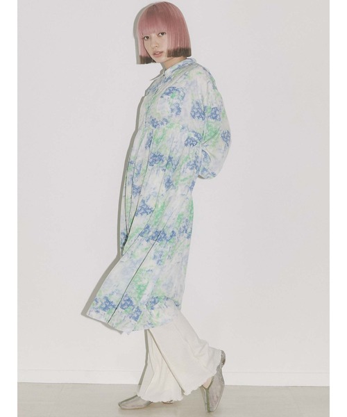 merry jenny（メリージェニー）の「fog flowerシャツワンピース（ワンピース・レディース・ブルー/ピンク・FREE）」の4枚目の写真