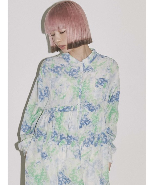 merry jenny（メリージェニー）の「fog flowerシャツワンピース（ワンピース・レディース・ブルー/ピンク・FREE）」の7枚目の写真