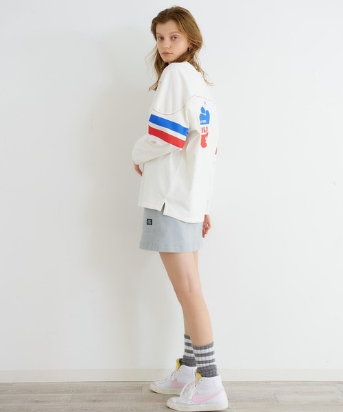 MILKFED.（ミルクフェド）の「APPLE PRINTED FOOTBALL TEE（Tシャツ/カットソー・レディース・ネイビー/ホワイト・ONE SIZE）」の11枚目の写真