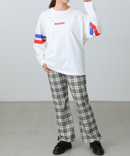 MILKFED.（ミルクフェド）の「APPLE PRINTED FOOTBALL TEE（Tシャツ/カットソー・レディース・ネイビー/ホワイト・ONE SIZE）」の19枚目の写真