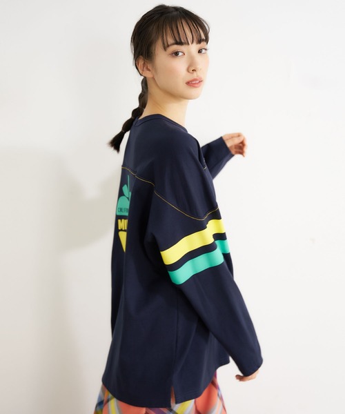 MILKFED.（ミルクフェド）の「APPLE PRINTED FOOTBALL TEE（T