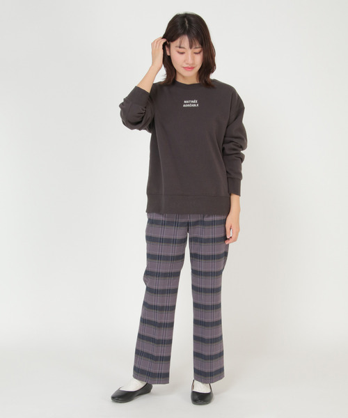 LBC(エルビーシー)の「ミニ刺繍ロゴプルオーバー(Tシャツ/カットソー・レディース・チャコールグレー/オフホワイト/グリーン・M/L)」の4枚目の写真