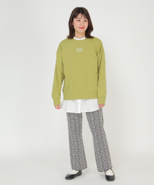 LBC(エルビーシー)の「ミニ刺繍ロゴプルオーバー(Tシャツ/カットソー・レディース・チャコールグレー/オフホワイト/グリーン・M/L)」の6枚目の写真