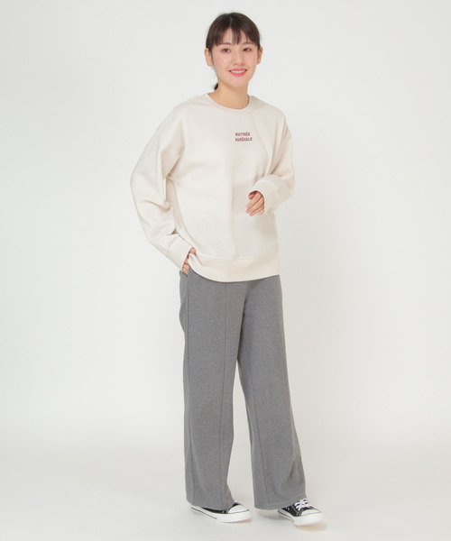 LBC(エルビーシー)の「ミニ刺繍ロゴプルオーバー(Tシャツ/カットソー・レディース・チャコールグレー/オフホワイト/グリーン・M/L)」の7枚目の写真