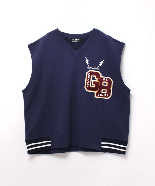 RNA（アールエヌエー）の「M1798 レタードBIGベスト（ベスト・レディース・ブラック/ネイビー/レッド・MEDIUM）」の3枚目の写真