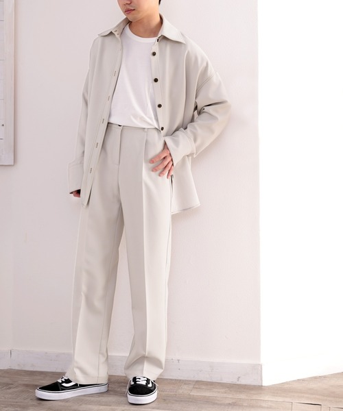 classicalelf(クラシカルエルフ)の「セットアップがキマる。配色ステッチオーバーシャツ(シャツ/ブラウス・メンズ・ベージュ/ライトグレー・LARGE/MEDIUM/X-LARGE)」の19枚目の写真