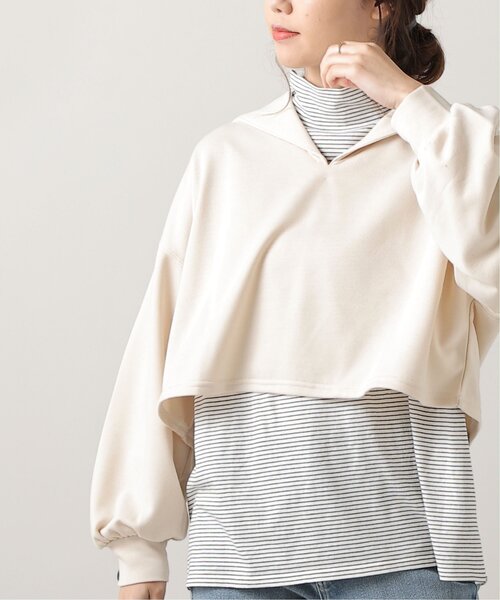 frames RAY CASSIN（フレームスレイカズン）の「TC裏毛セーラーカラープルオーバー（パーカー・レディース・チャコールグレー/ミント/キナリ・FREE）」の2枚目の写真