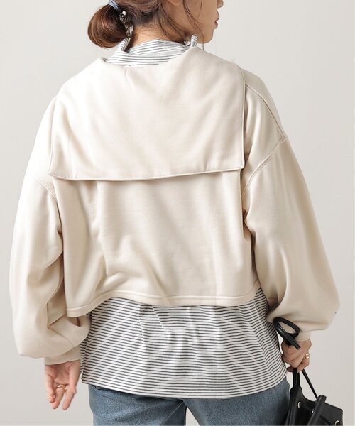 frames RAY CASSIN（フレームスレイカズン）の「TC裏毛セーラーカラープルオーバー（パーカー・レディース・チャコールグレー/ミント/キナリ・FREE）」の9枚目の写真