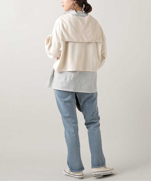 frames RAY CASSIN（フレームスレイカズン）の「TC裏毛セーラーカラープルオーバー（パーカー・レディース・チャコールグレー/ミント/キナリ・FREE）」の10枚目の写真