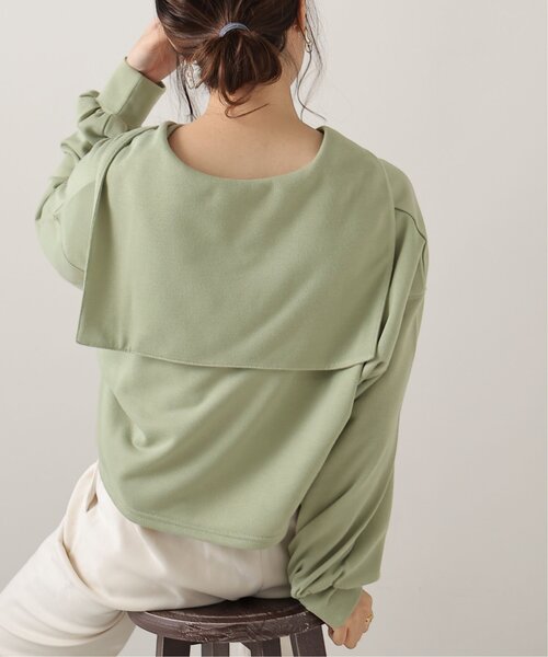 frames RAY CASSIN（フレームスレイカズン）の「TC裏毛セーラーカラープルオーバー（パーカー・レディース・チャコールグレー/ミント/キナリ・FREE）」の13枚目の写真