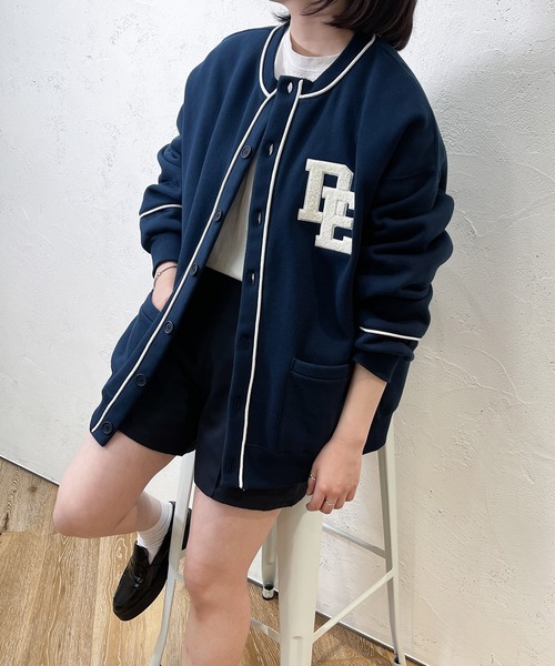 PairPair（ペアペア）の「サガラ刺繍裏起毛カーディガン(ユニセックス)（カーディガン/ボレロ・レディース・ダークブラウン/ネイビー/オートミール・FREE）」の3枚目の写真