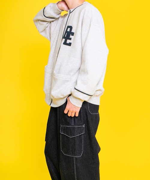 PairPair（ペアペア）の「サガラ刺繍裏起毛カーディガン(ユニセックス)（カーディガン/ボレロ・レディース・ダークブラウン/ネイビー/オートミール・FREE）」の22枚目の写真