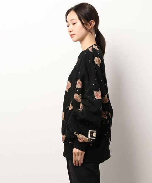 Little sunny bite（リトルサニーバイト）の「little sunny bite と pink house Carnation print sweat top（スウェット・レディース・ブラック/レッド・FREE）」の8枚目の写真