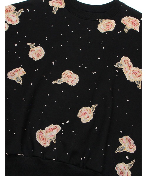 Little sunny bite（リトルサニーバイト）の「little sunny bite と pink house Carnation print sweat top（スウェット・レディース・ブラック/レッド・FREE）」の11枚目の写真