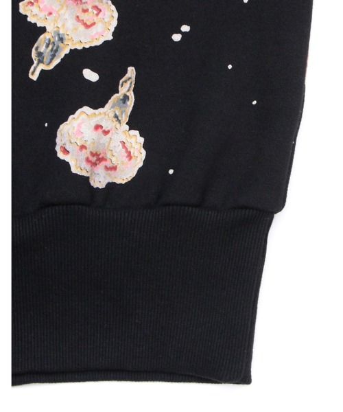 Little sunny bite（リトルサニーバイト）の「little sunny bite と pink house Carnation print sweat top（スウェット・レディース・ブラック/レッド・FREE）」の13枚目の写真