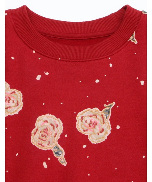 Little sunny bite（リトルサニーバイト）の「little sunny bite と pink house Carnation print sweat top（スウェット・レディース・ブラック/レッド・FREE）」の16枚目の写真