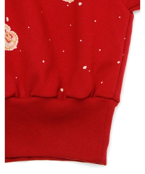 Little sunny bite（リトルサニーバイト）の「little sunny bite と pink house Carnation print sweat top（スウェット・レディース・ブラック/レッド・FREE）」の5枚目の写真