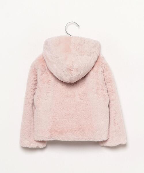 UBK5 E CARDIGAN キッズ エコファーフード付きカーディガン