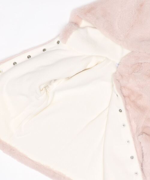 UBK5 E CARDIGAN キッズ エコファーフード付きカーディガン