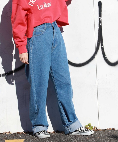 HONEYSUCKLE ROSE（ハニーサックルローズ）の「【HONEYSUCKLE ROSE】バルーンパンツ（デニムパンツ・レディース・ホワイト/ライトインディゴブルー/ダークインディゴブルー・L/M）」の3枚目の写真