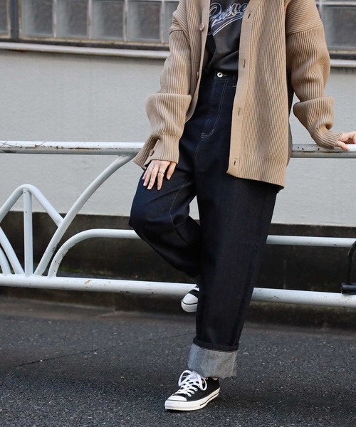 HONEYSUCKLE ROSE（ハニーサックルローズ）の「【HONEYSUCKLE ROSE】バルーンパンツ（デニムパンツ・レディース・ホワイト/ライトインディゴブルー/ダークインディゴブルー・L/M）」の2枚目の写真