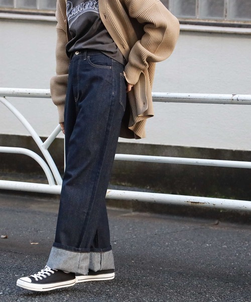 HONEYSUCKLE ROSE（ハニーサックルローズ）の「【HONEYSUCKLE ROSE】バルーンパンツ（デニムパンツ・レディース・ホワイト/ライトインディゴブルー/ダークインディゴブルー・L/M）」の7枚目の写真