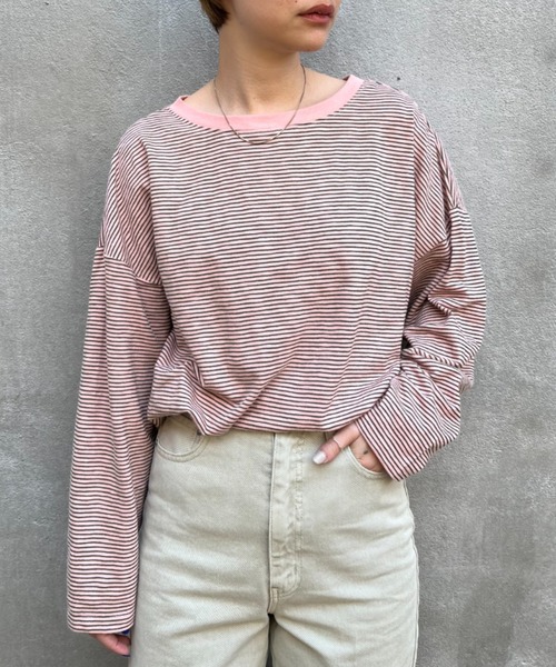 CIAOPANIC（チャオパニック）の「ボーダービッグロンT（Tシャツ