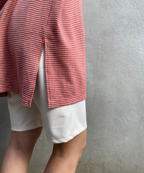 CIAOPANIC（チャオパニック）の「ボーダービッグロンT（Tシャツ/カットソー・レディース・スカイブルー/ピンク/ブルー/アイボリー/ローズ・FREE）」の21枚目の写真